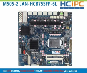 

HCiPC M505-2 LAN-HCB75SFP-6L B75+82583V 6LAN +2 I350 Fiber LAN +By Pass 6LAN Firewall Motherboard,1U Firewall System