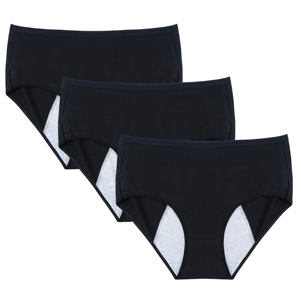 Women Cotton Menstrual Period Briefs Sanitary Leak Proof Safety Panties