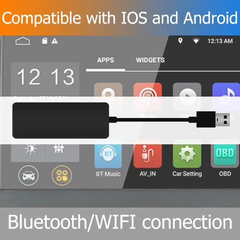 Carlinkit беспроводной Smart Link Apple CarPlay Dongle для Android навигационный плеер мини USB Carplay Stick с Android Auto Gongle