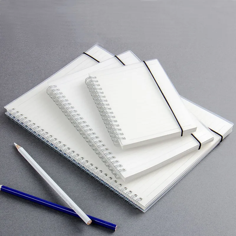 New Spiral Notebook Notepad A5 A6 Simple PVC Cover notebook with Rings