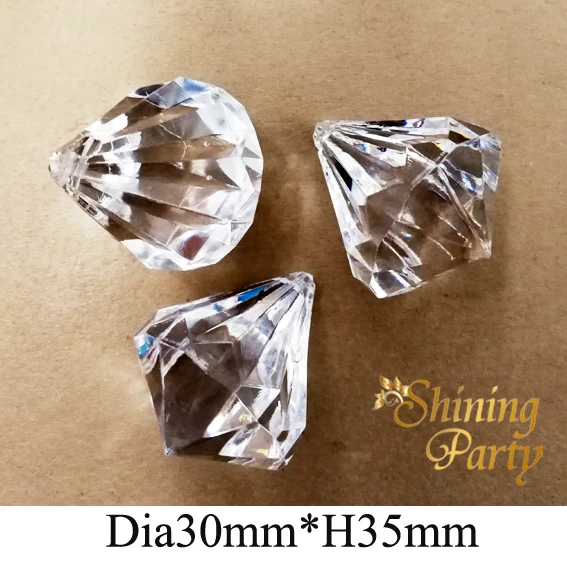 

Dia30*H35mm Acrylic Diamond Ball Drops / Pendants, Wedding Party Christmas Home Decoration, Chandelier Drop Prisms, Free Ship