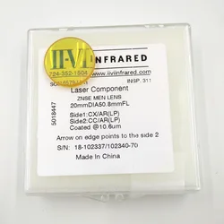 Best Quality II-VI Focusing Lens  20mm Dia  50.8mm mm Focus Length For Higher Power Of Co2 Laser Engraving & Cutting Machine