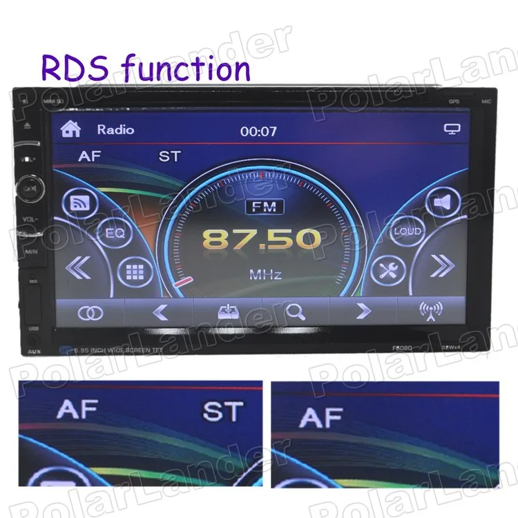 Excellent Car DVD Player MP5 GPS Navigation 10 languages touch screen bluetooth AM FM RDS bluetooth Auxin USB 6.95 inch 2 DIN TF card 3