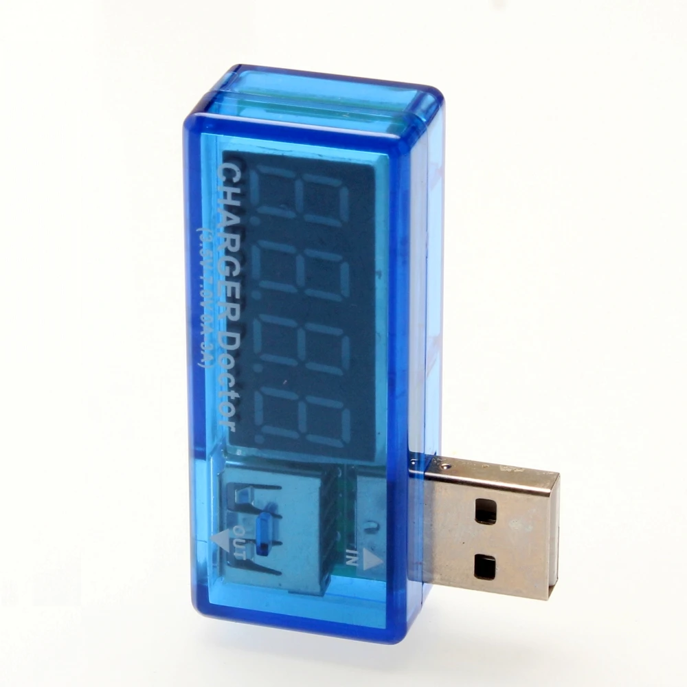 Зарядное устройство USB светодиодный дисплей Doctor In line измеритель напряжения и
