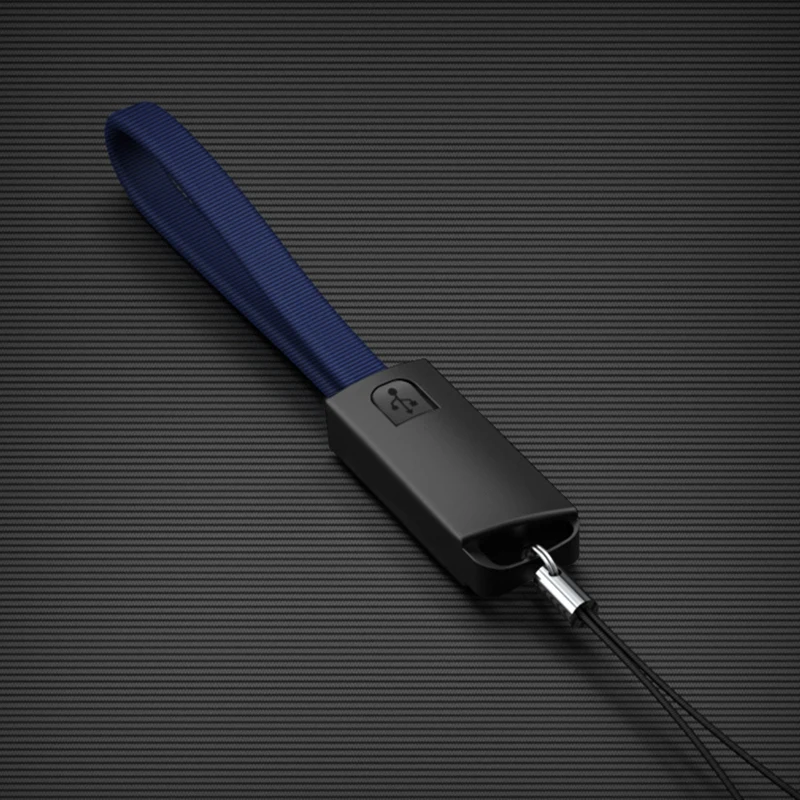 Портативный микро USB type C кабель зарядного устройства для iPhone XR Xs Max X 6 6s 7 8 Plus samsung Xiaomi Huawei Android Быстрая зарядка провод передачи данных - Цвет: Синий