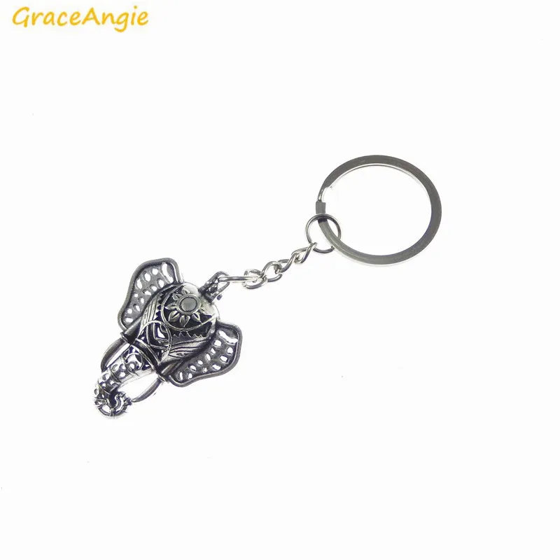 GraceAngie 1 шт. пустотелая клетка слона медальон подвеска брелок для ключей диффузор