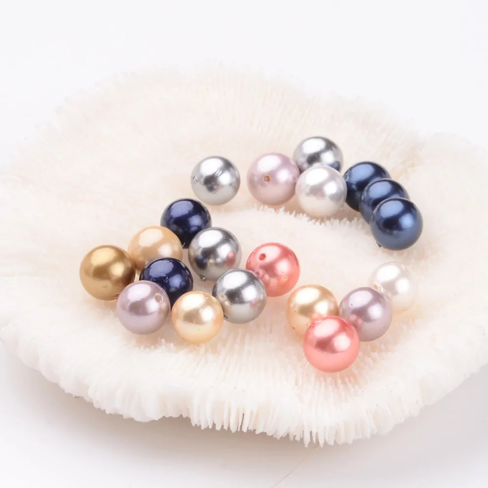 

Shell Pearl Colorful Beads Strands, Grade AB, Round, Mixed Color, 8mm, Hole: 0.8mm