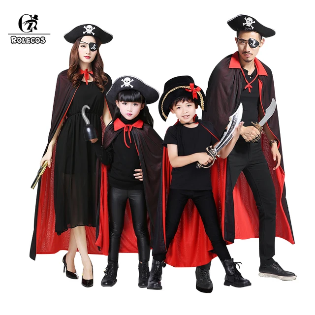 rolecos pirate halloween costume parent child costume for family azrael death cosplay witch halloween pumkin