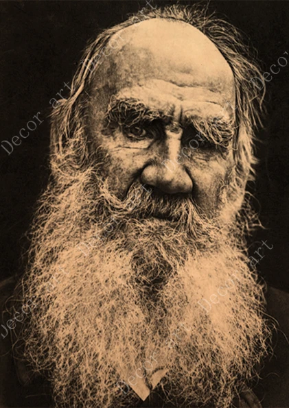 Русская критическая литература Leo Tolstoy холст живопись винтажные настенные