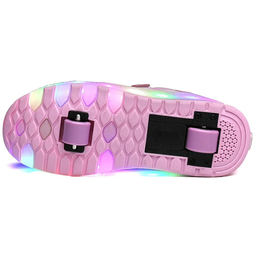 Heelies USB зарядка светодиодный Красочные Дети Мода кроссовки с два колеса роликовые коньки обувь для мальчиков и девочек 03