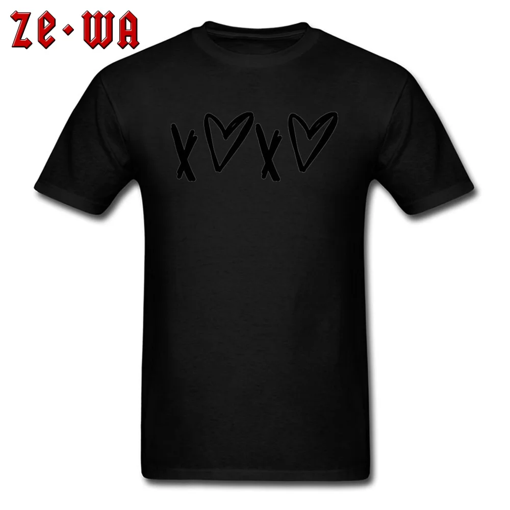 2018 Newest Men T-shirts Crewneck Short Sleeve 100% Cotton Black And White Love T Shirt Summer T-shirts Drop Shipping Black And White Love black