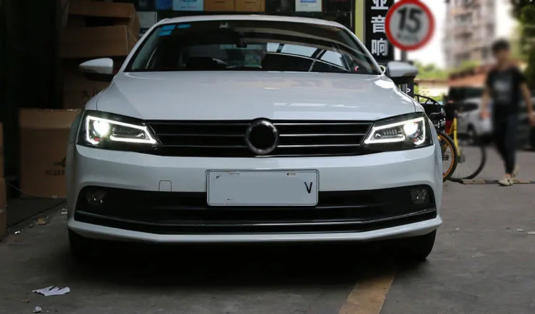 Автомобильный стильный головной светильник s для VW Jetta 2011- светодиодный головной светильник VW Jett Светодиодный дневной ходовой светильник светодиодный DRL Bi-Xenon HID