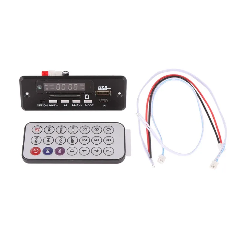 Полезный беспроводной MP3-плеер декодер доска аудио модуль USB TF радио для автомобиля красный цифровой светодиодный с пультом дистанционного управления