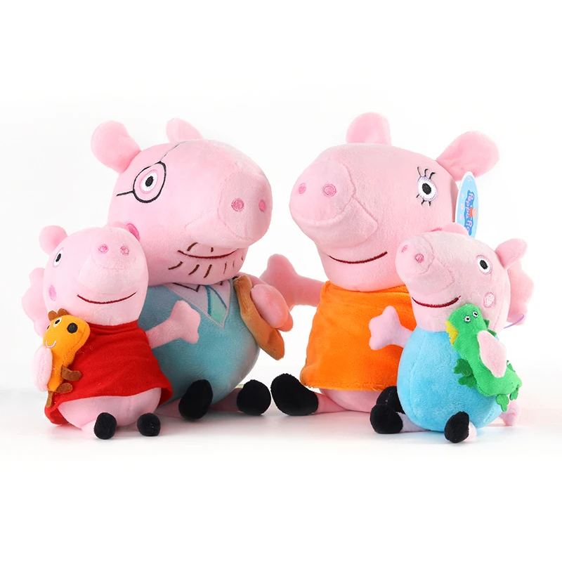 

4pcs/set Peppa pig George Family Plush Toys 19cm Stuffed Doll Toys For Children
