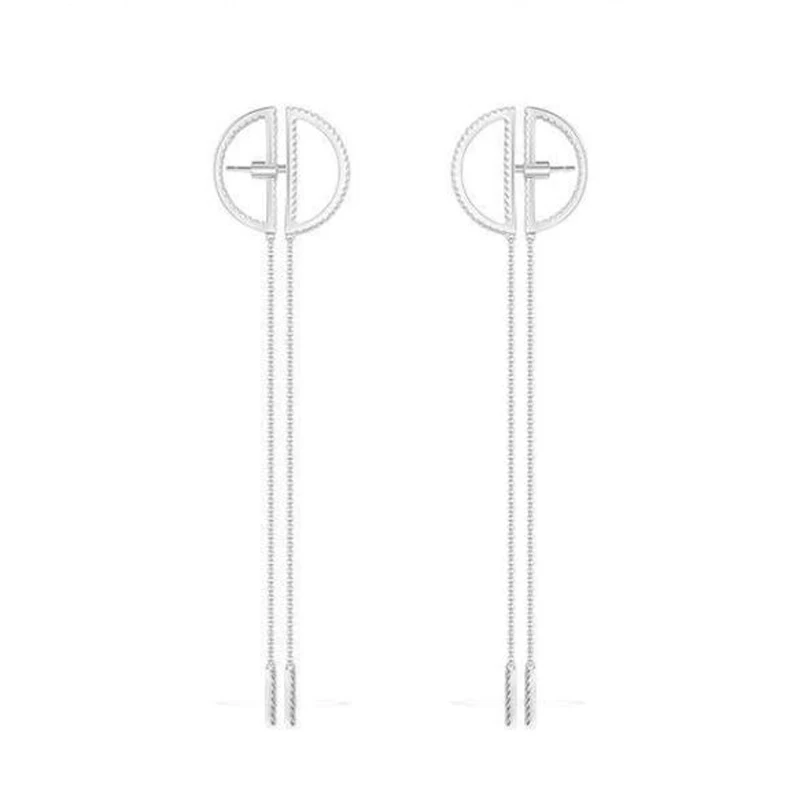 

[MeiBaPJ]Real 925 Sterling Silver Medium D Long Water Drop Earrings for Women with AAA High Quality Stones Party Fine Jewelry
