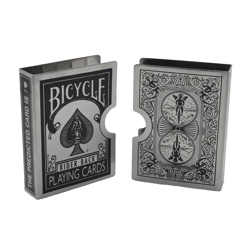 Stainless steel silver Thickening bicycle card clip playing card holder