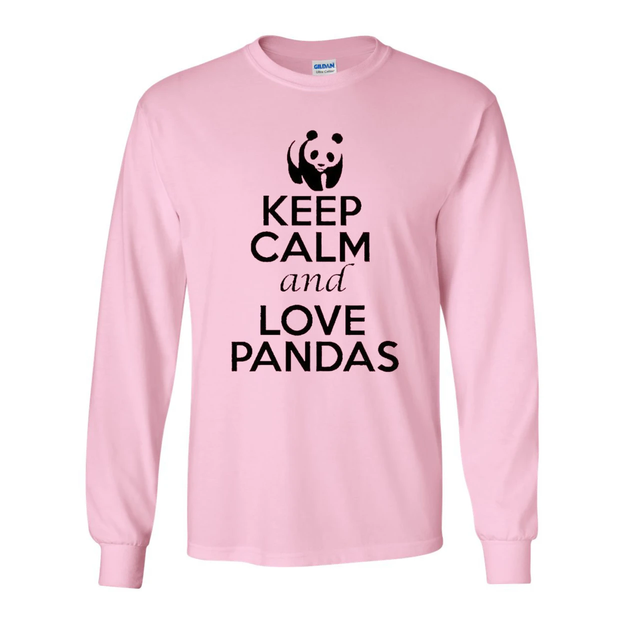 Long Sleeve Adult T-Shirt Keep Calm and Love Red Pandas (3)