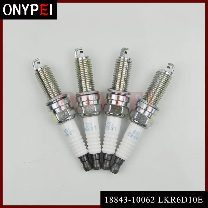 4 шт./лот нормальная Свеча зажигания 18843-10062 LKR6D10E для hyundai Accent Solaris 1.4L-KAPPA двигатель