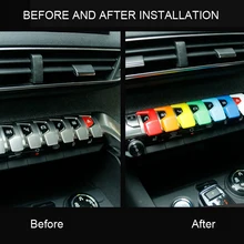 Для peugeot 3008 GT/ 5008 GT 7 цветов кнопки центральной консоли декоративные наклейки отделка 7 шт. автомобильные аксессуары