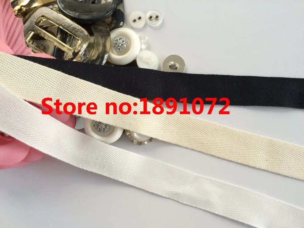 

50yards Size 10mm White/Lvory/Black Color Delicate Cotton Bias Binding Webbing Sewing Accessories For Underwear DIY