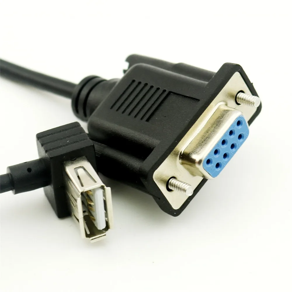 1 шт. RS232 DB9 Женский к USB 2,0 A Женский последовательный кабель адаптер конвертер " дюймов 25 см