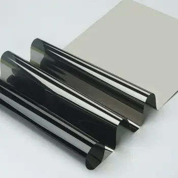 

HOHOFILM 1.52x5m Black&silver Mirror Window Film Glass Heat Rejection Reflective Window Tint Solar Tint 60''x196.8''