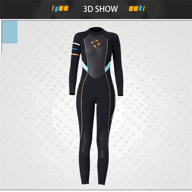 Wetsuits Women 3mm Diving Suit Full Body Scuba Wetsuit Surf Swimming Jumpsuit One piece Swimsuit #2P22 (5)