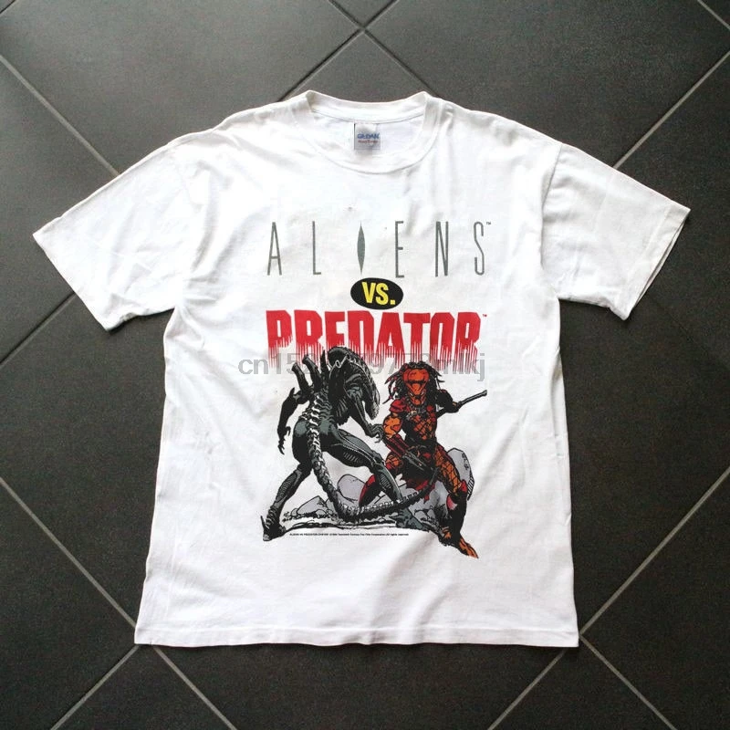 ALIENS VS PREDATOR 1994 футболка фильм ужасов промо Vtg Темный дом комикс Перепечатка 100%