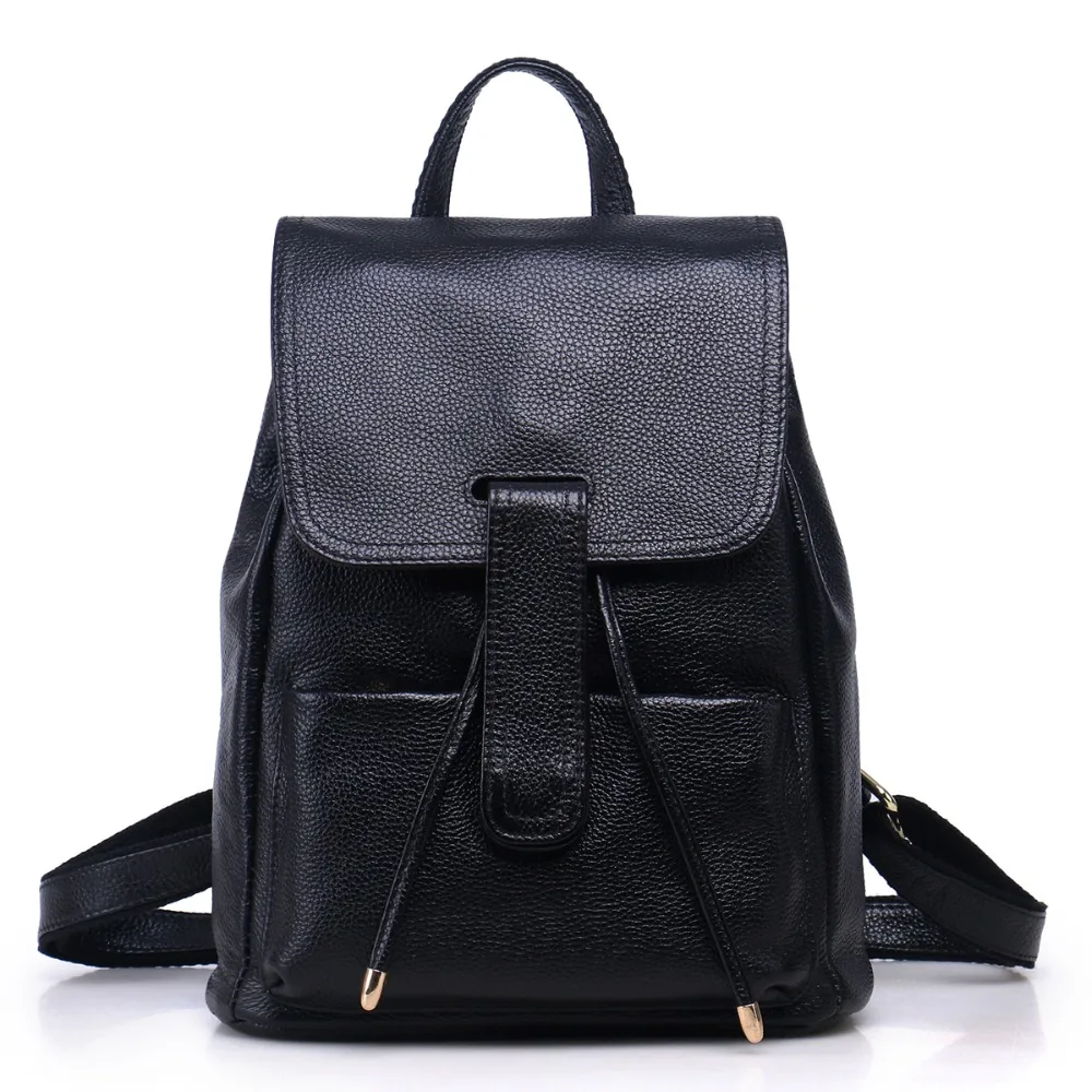 Hot Sales 2017 Fashion Brand Genuine Leather Women s Backpacks Cowhide Shoulder Bag Hot Sales School
