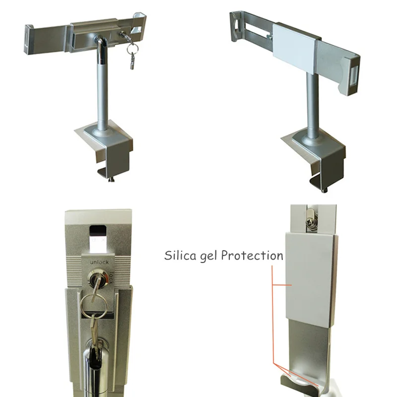 Настольная Противоугонная Подставка для планшета из алюминиевого сплава с замком вращающийся держатель для планшетов для iPad Air Mini Pro 7-13 дюймов
