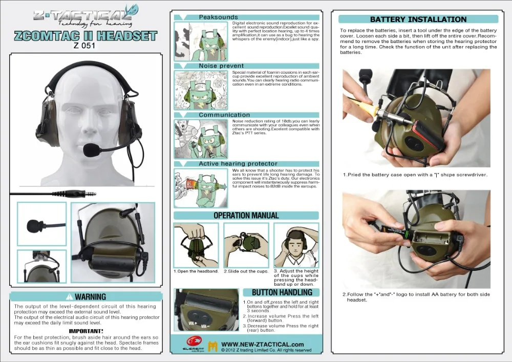 Z-TAC Comtac III гарнитура C3 двухканальный звукосниматель шумоподавление Гарнитура страйкбол охотничьи наушники(Z051