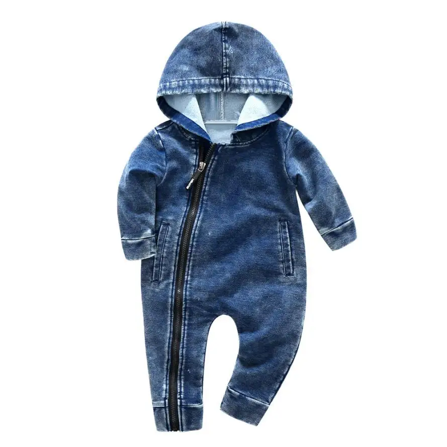 

6M-3T fashion Baby Boys Girls Wear Hooded Conjoined Clothes long sleeve Jumpsuit Zipper kids party Clothes carnival costume