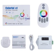 WS2811 WS2812B Tape LED Controller RGB Music LED Strip Controller Dimmer Flashing Speed Driver Colorful x1 With RF Touch Remote цена WS2811 WS2812B Tape LED Controller RGB Music LED Strip Controller Dimmer Flashing Speed Driver Colorful x1 With RF Touch Remote цены онлайн