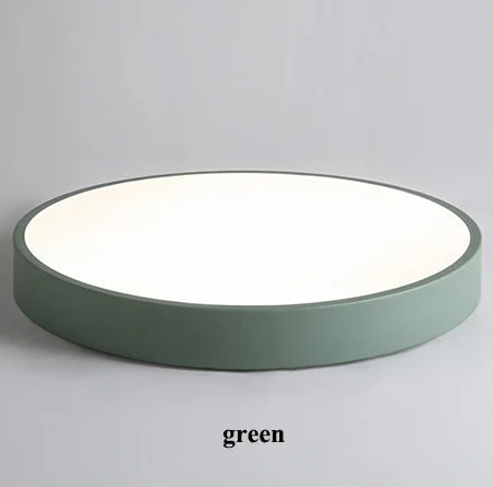 Скандинавский минимализм круглый металлический светодиодный потолочный светильник s гостиная приложение с регулируемой яркостью светодиодный потолочный светильник для спальни светодиодный потолочный светильник - Цвет корпуса: green color