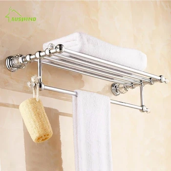 

Modern Clear Crystal Bathroom Hardware Silver Polished Chrome Products Solid Brass Bathroom Accessories Sets accessori bagno