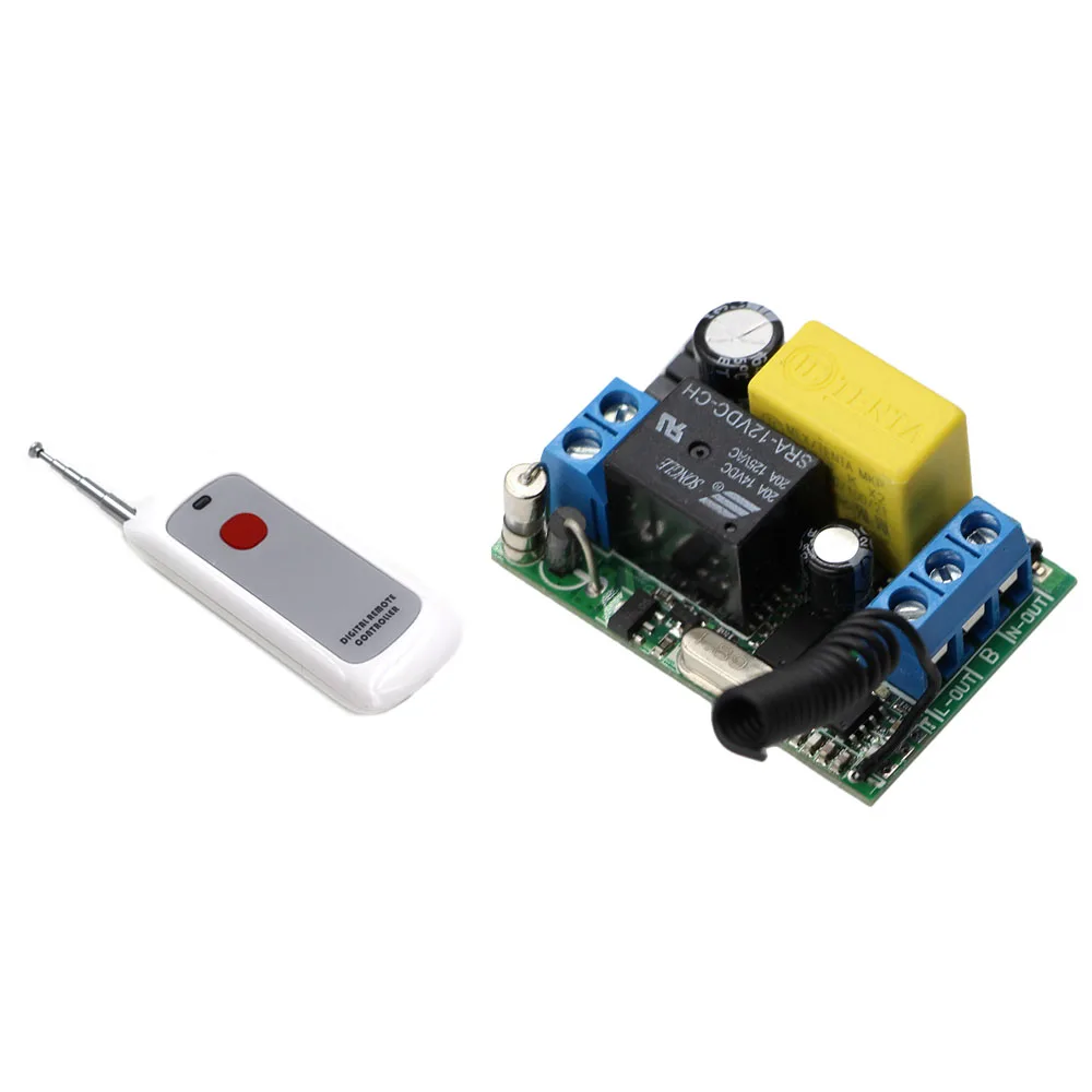 

Latest Wireless Remote Control Switch AC220V 10A Receiver& One Button Digital Remote Controller ON OFF For Lamp Light Bulb Motor