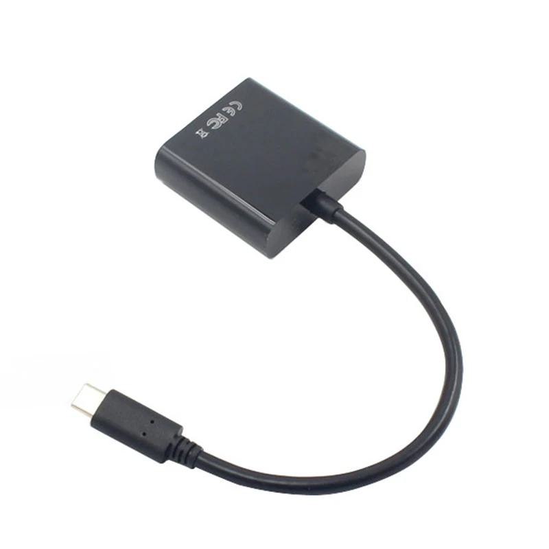 USB 3,1 type C к HDMI/VGA адаптер конвертер USB-C type-C к HDMI VGA 1080P кабель для samsung Galaxy S9 Macbook Chromebook HDTV - Цвет: Черный