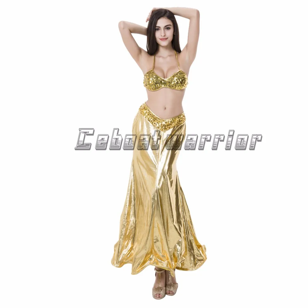

Little Mermaid princess Ariel cosplay costume Mermaid tail sexy yellow dress with Bra