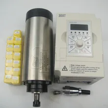 Cnc шпиндель комплект ER11 воздушного охлаждения 1,5 кВт шпиндель с 4 шт. подшипник+ 13 шт. ER11 Цанга+ 1 шт. 1,5 кВт инвертор