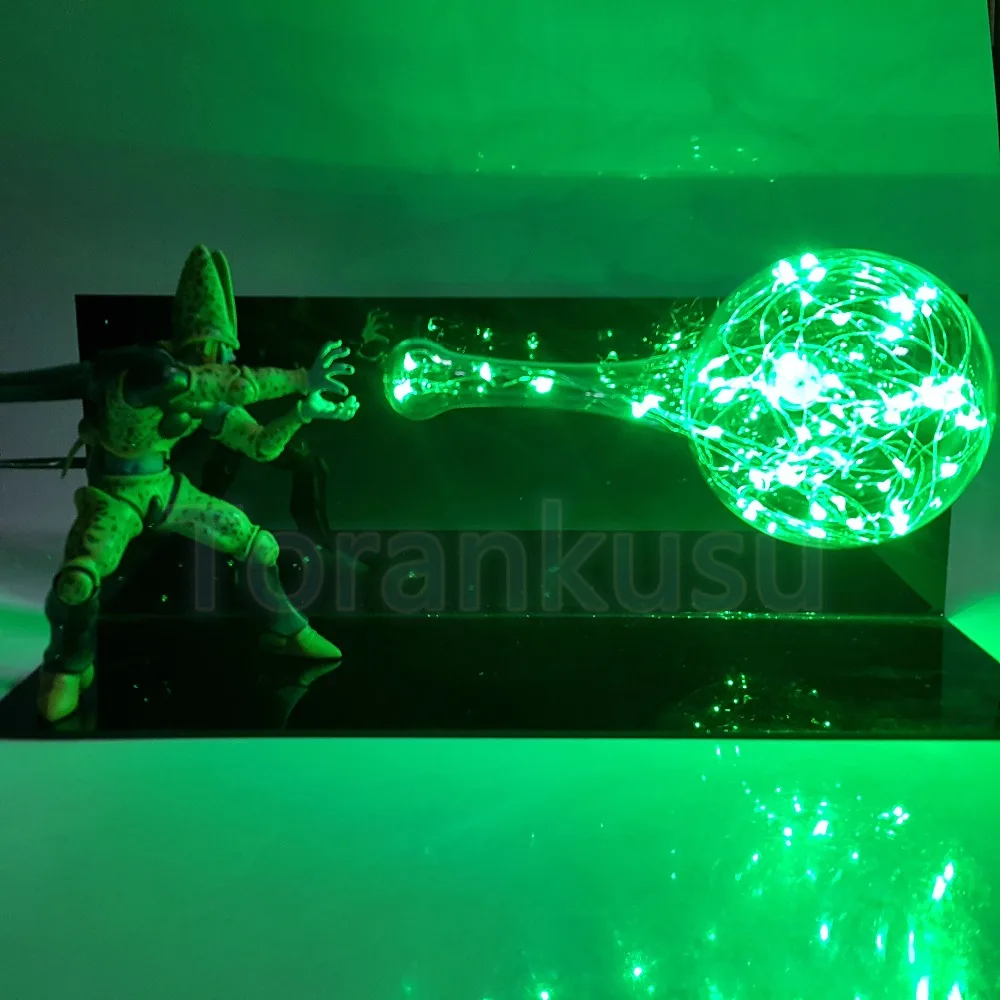 Dragon Ball Z Action Figure Cell Kamehameha DIY LED Light Dragon Ball Super Dramatic Showcase Super Saiyan Cell Model DIY188