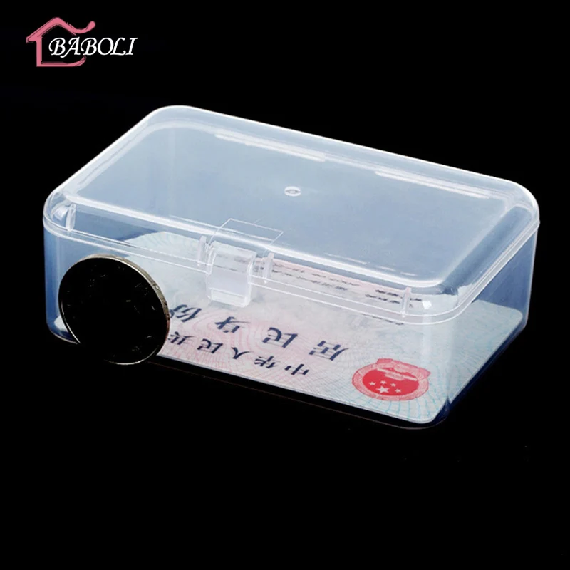 

Clear Lidded Small Plastic Box For Storage Small Parts Tools Jewelry Display Screw Sewing Case Beads Tablet Container Packaging
