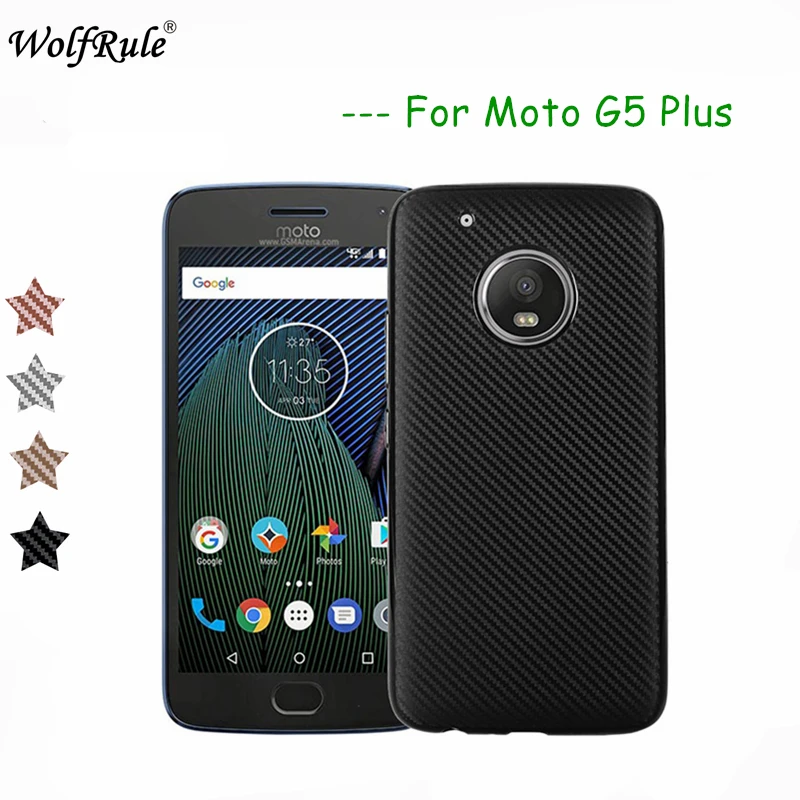 Чехол wolfrule для Motorola Moto G5 Plus роскошный защитный мягкий черный чехол из ТПУ E5 XT1670