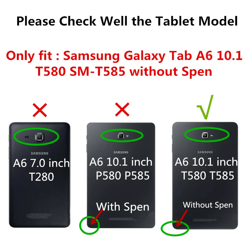 Чехол Wekays для samsung Tab A6, флип-чехол с подставкой, чехол для samsung Galaxy Tab A A6 10,1 T585 T580 T580N, чехол для планшета