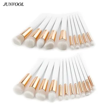 

White Gold Makeup Brushes Cosmetic Blending Pencil Professional Soft Cosmetic Eye Eyebrow Shadow Make Up Brush Set Tool Kit