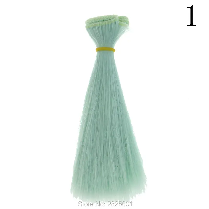 1 шт. 15*100 см BJD парик Мода Многоцветный зеленый синий пурпурный ручная работа прямые волосы 1/3 1/4 BJD волосы куклы самодельные для Барби