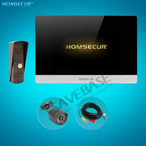 

HOMSECUR 4 Wire Hands-free Video Door Entry Phone Call System with Waterproof CCTV Camera BC011HD-C+BM716HD-S