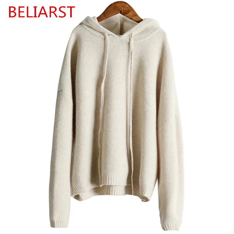 

BELIARST Spring and Autumn Women's Cashmere Fashion Caps Pullover Casual Warm Knit Shirt Sweater Free Shipping