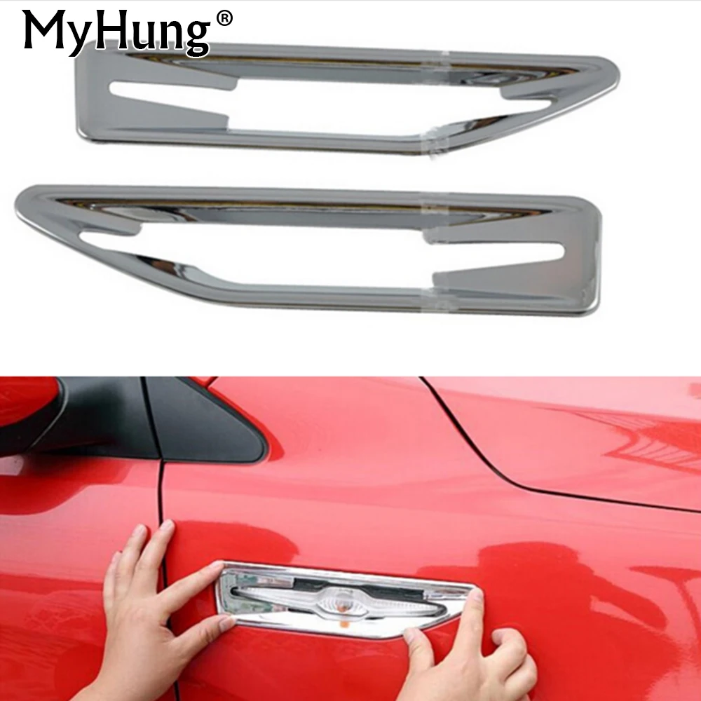 Car Styling ABS Chrome Side Light Decoration Trim Cover For KIA RIO K2 2011 2012 2013 2014 2015