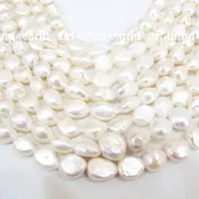 12-18 мм белый аномальный пресноводный жемчуг бусина