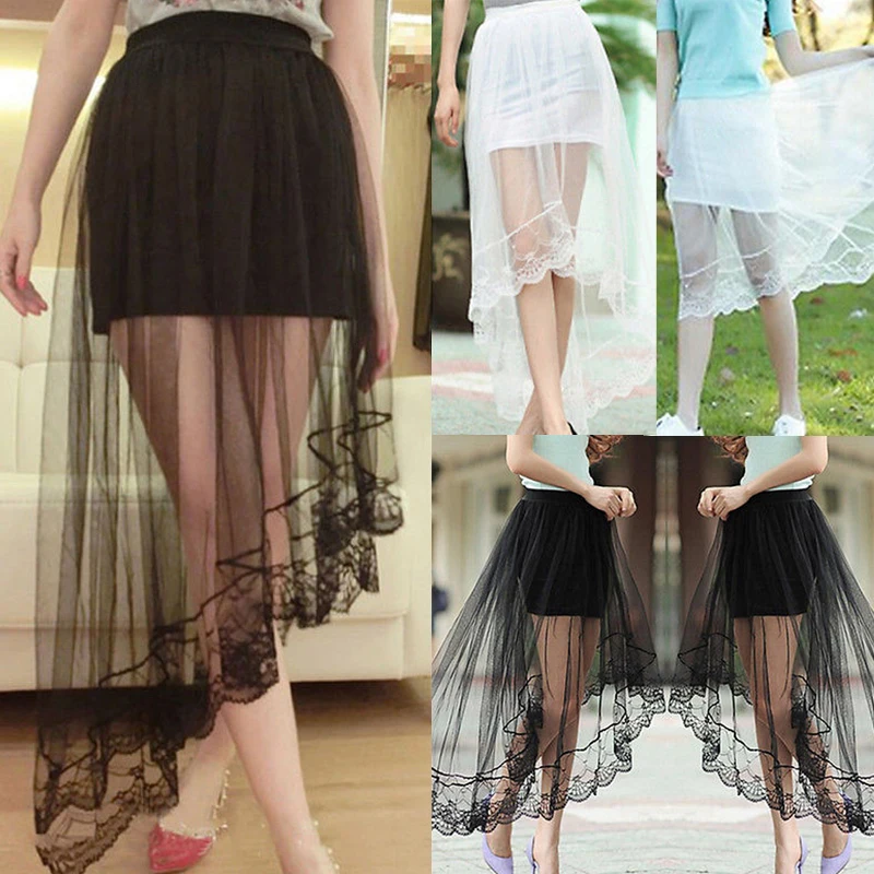 Новая женская Цыганская длинная трикотажная юбка, Женская Цыганская фатиновая кружевная юбка